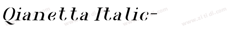 Qianetta Italic字体转换